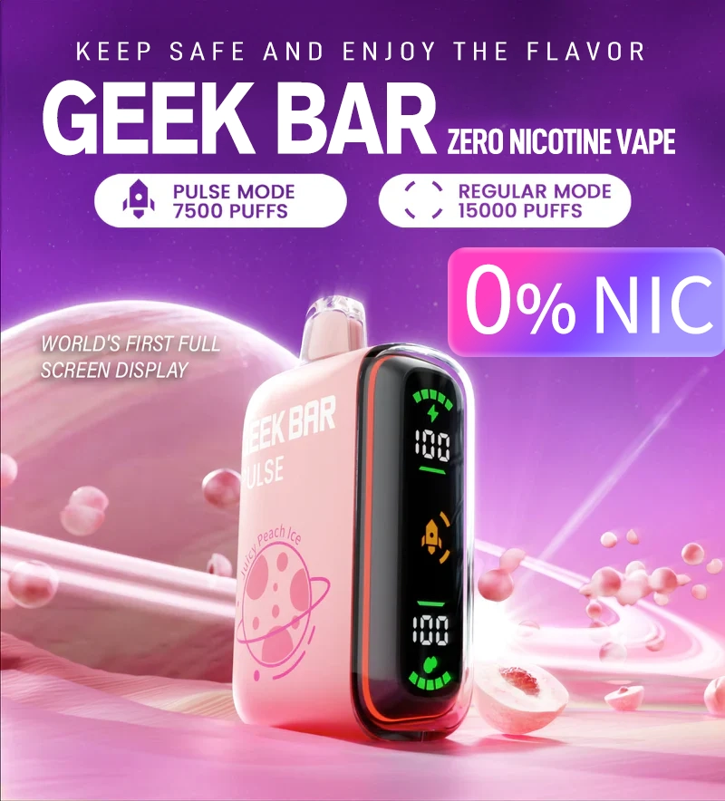Geek bar pulse 15000 puffs Zero Nicotine Edition No Nicotine Free Vape